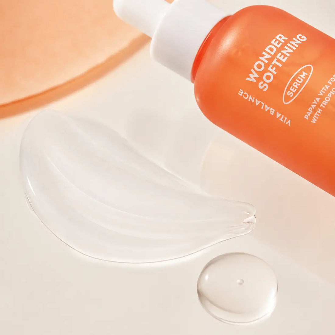 Silky clear-to-translucent serum with a soft hydrated finish