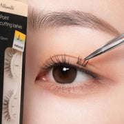 Applying a pre-cut Fillimilli Natural J Curl lash section