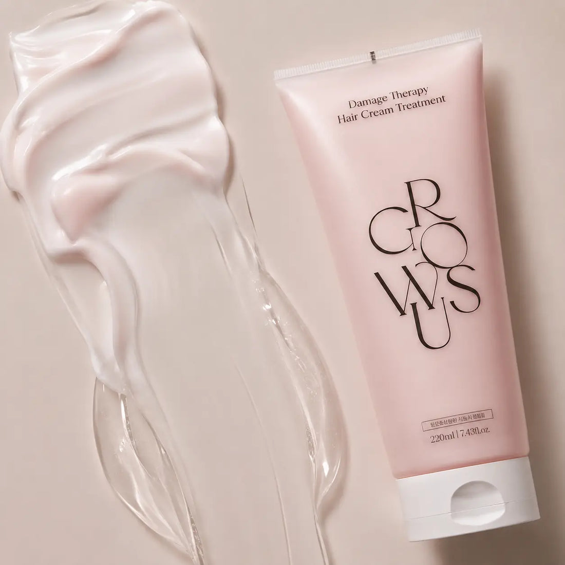 Rich white cream that spreads into a glossy serum-like layer