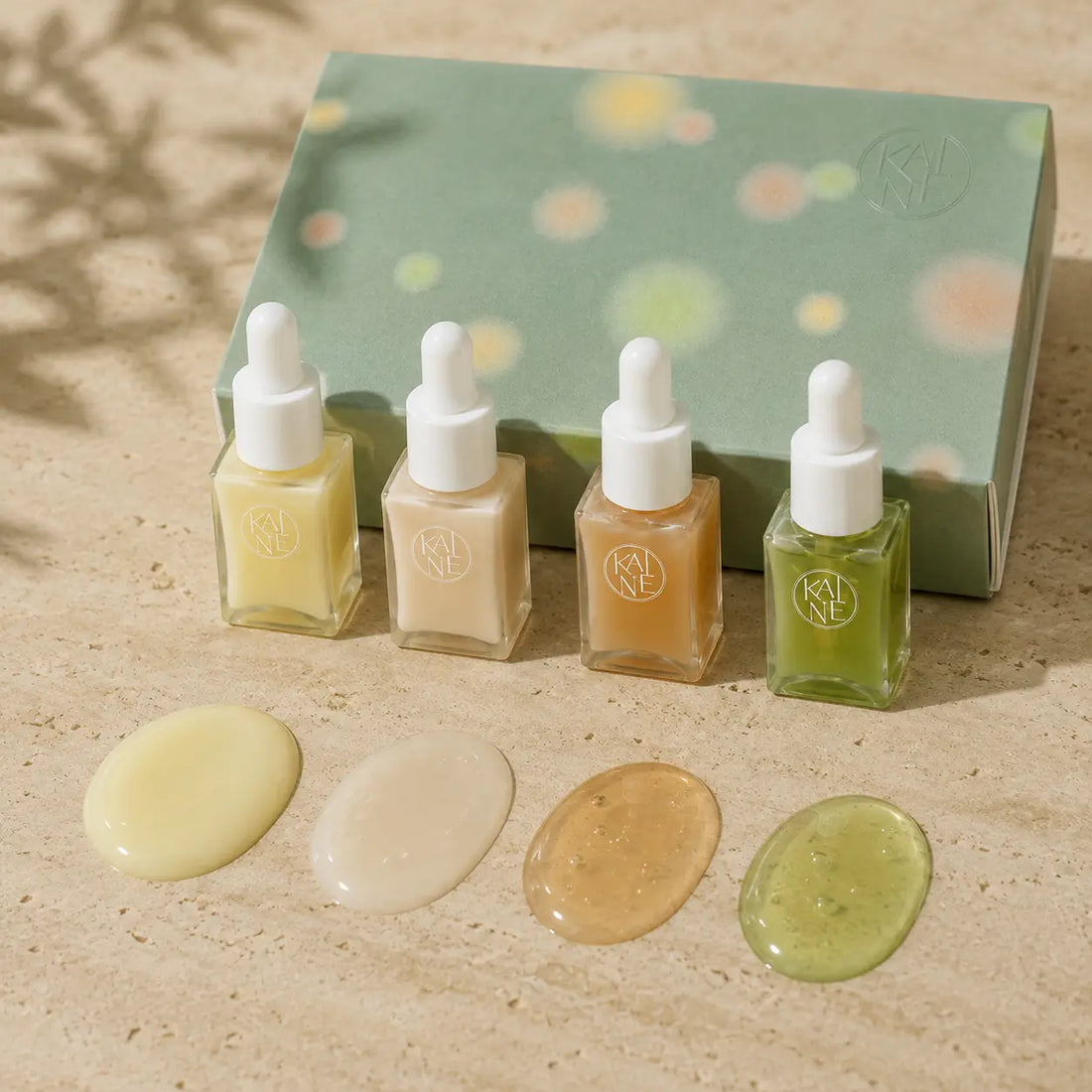 Four textures from silky emulsion to glossy ampoule gel