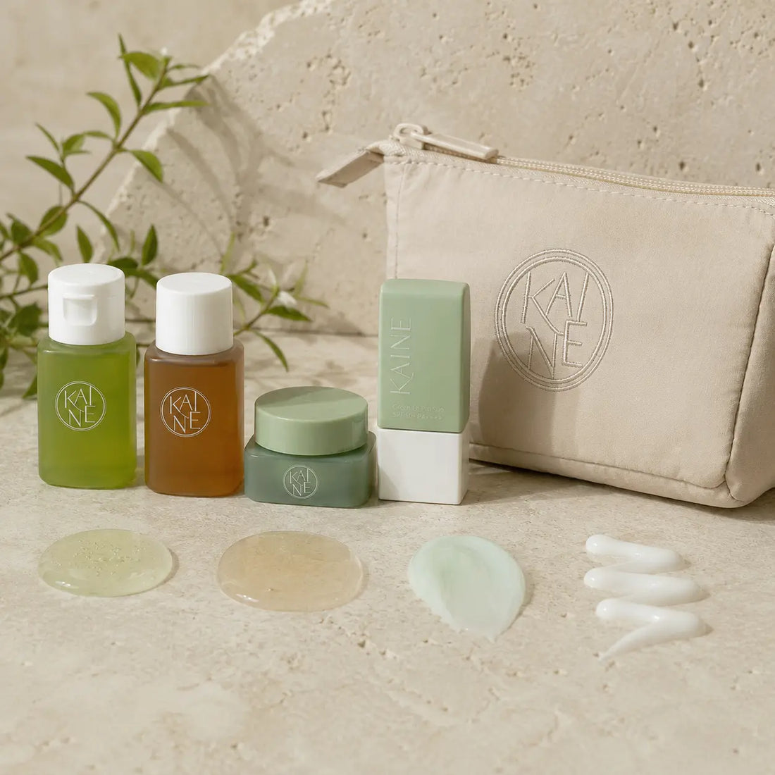 Gel cleanser, ampoule-like toner, fresh aqua cream and smooth ivory sunscreen