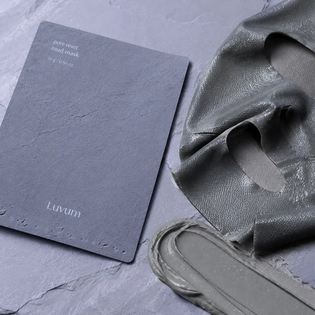 Charcoal-gray mud-coated woven sheet with a fresh matte finish