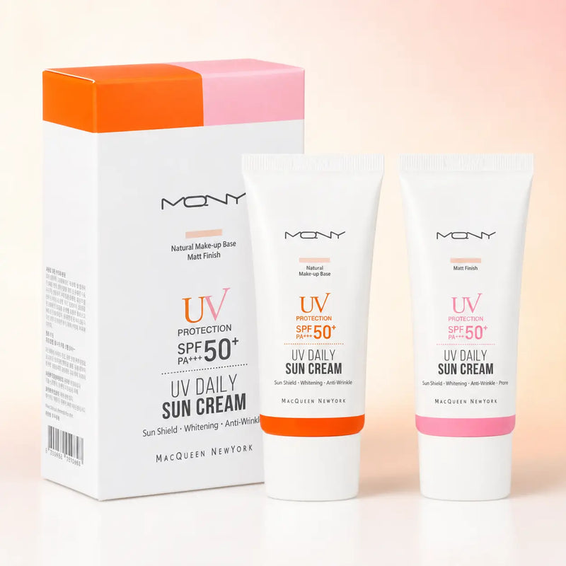 MACQUEEN New York UV Daily Sun Cream Travel Kit with two 30 ml tubes