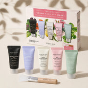 MARY & MAY Vegan Mask Mini Gift Set with five 30 g tubes and brush