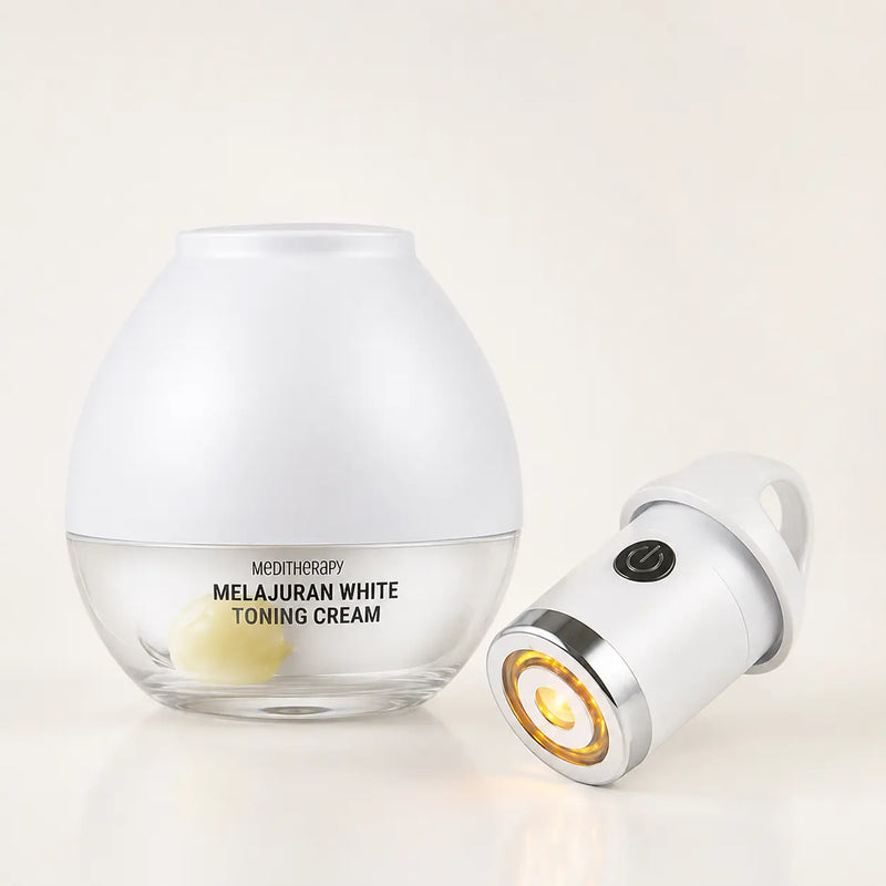 MEDITHERAPY Melajuran White Toning Cream 50 ml with compact two-mode toning device