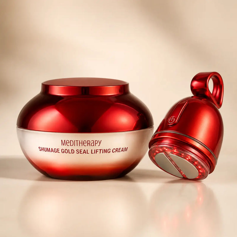 MEDITHERAPY Shumage Gold Seal Lifting Cream 50 ml with ruby-red rechargeable EMS device