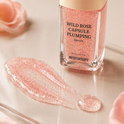 Rosy gel and capsule texture of MEDITHERAPY Wild Rose Plumping Serum