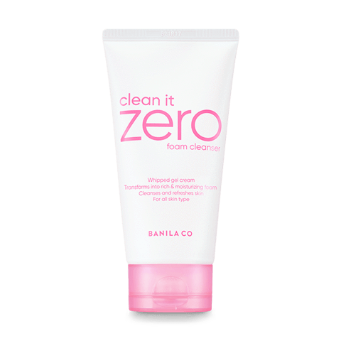 ProtoClinical k-beauty BANILA CO Clean it Zero Foam Cleanser 150ml single foam cleanser tube package on a clean white background