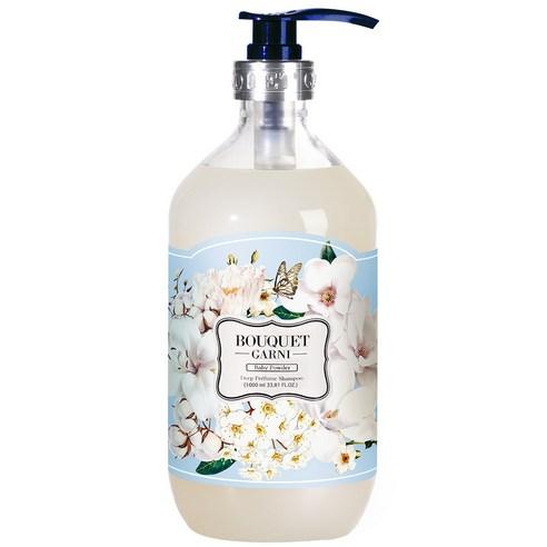 ProtoClinical k-beauty Bouquet Garni Deep Perfume Shampoo Baby Powder 1000ml single upright shampoo bottle centered on a light background.