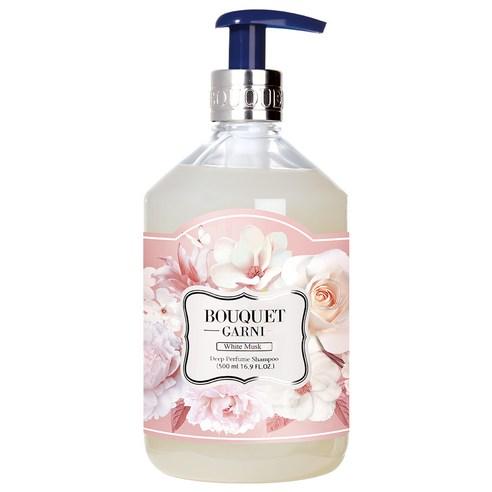 ProtoClinical k-beauty Bouquet Garni Deep Perfume Shampoo White Musk 500ml single upright shampoo bottle centered on a light background.