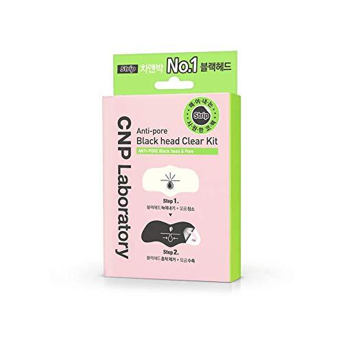 CNP Anti-Pore Blackhead Kit-Strip 3pc Set by ProtoClinical displayed in blackhead care kit packaging for a k-beauty skincare routine.