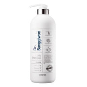 ProtoClinical k-beauty Dr.BANGGIWON LAB SHAMPOO 1000ML ANTI HAIR LOSS single tall pale gray shampoo bottle centered on a soft white background.
