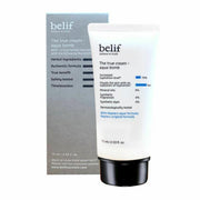ProtoClinical k-beauty belif The True Cream Aqua Bomb tube 75ml shown as a blue moisturizer tube on a light background.