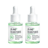 ProtoClinical k-beauty Dr.AG+ Cica Hyaluronic Calming Ampoule 35ml X 2ea two pale aqua ampoule bottles standing side by side on a clean white background