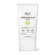 ProtoClinical k-beauty Dr.G Green Mild Up Sun Plus SPF50+/PA++++ 50ml matching pale green box with an upright sunscreen tube on a light background.