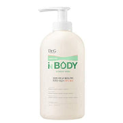 ProtoClinical k-beauty Dr.G Moisture In Body 5.0 Wash 500ml single upright pale beige body wash bottle centered on a light background with soft blush side accents