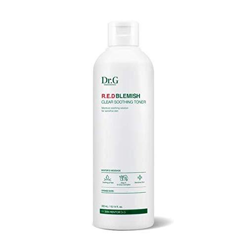 ProtoClinical k-beauty Dr.G R.E.D Blemish Clear Soothing Toner 300ml single front-facing toner bottle with visible product label on a clean white background