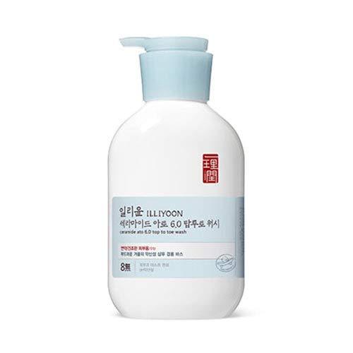 ProtoClinical k-beauty ILLIYOON Ceramide Ato 6.0 Top To Toe Wash 500ml single upright pale blue wash bottle centered on a light background.