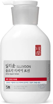 ProtoClinical k-beauty ILLIYOON Ultra Repair Intense Lotion 350ml single upright lotion package shown in a studio product shot on a light background