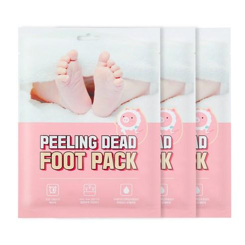 ProtoClinical k-beauty MEFACTORY PEELING DEAD FOOT PACK 3EA single foot pack package centered on a light background