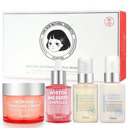 ProtoClinical k-beauty skincare product with sage green packaging on a soft pink and white background.