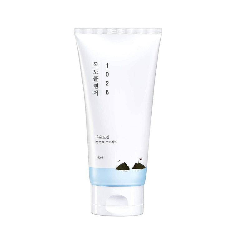 ProtoClinical k-beauty Round Lab 1025 Dokdo Cleanser 150ml single cleanser tube on a light background