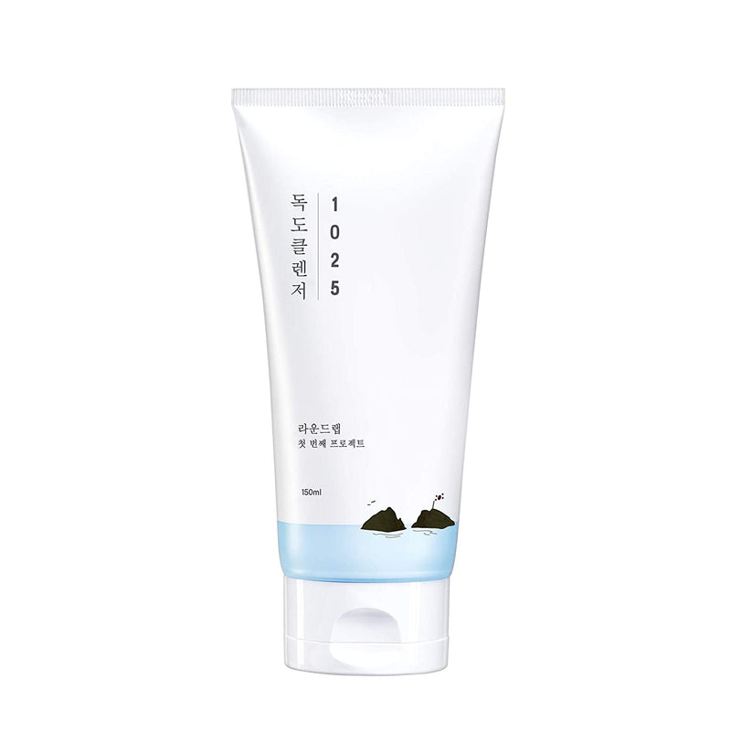ProtoClinical k-beauty Round Lab 1025 Dokdo Cleanser 150ml single cleanser tube on a light background