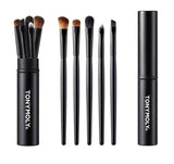 TONYMOLY Makeup Brush Set of 5pcs by ProtoClinical shown as three makeup brushes on a light background for a k-beauty makeup routine.
