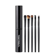 TONYMOLY Makeup Brush Set of 5pcs by ProtoClinical shown in a makeup brush set graphic on a light background for a k-beauty makeup routine.