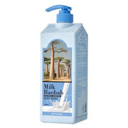 ProtoClinical k-beauty BIOKLASSE MILK BAOBAB Body Wash White Musk 1000ml single package in a square packshot on a clean white background