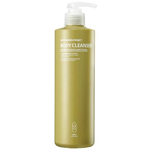 ProtoClinical k-beauty BODYBURDEN PROJECT Body Cleanser Rosewood 500ml single upright body cleanser bottle centered on a light background.