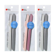 ProtoClinical k-beauty [SINDO PRIME] Foldable Eyebrow Razor 6P, Random Color(Gray&Pink) eyebrow razor product photo on a light background.