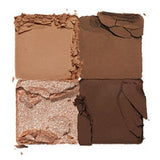 ProtoClinical k-beauty warm brown cosmetic palette with dark outer corners on a white background.