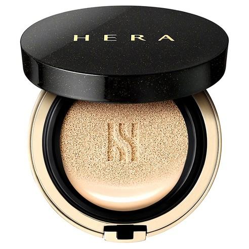 ProtoClinical k-beauty HERA BLACK CUSHION SPF 34 / PA++ 15g (#21 VANILLA) cushion product image on a light background.