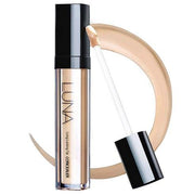 ProtoClinical k-beauty LUNA Long Lasting Tip Concealer 7.5g (#Light Beige) two concealer items side by side on a pale background with one dark tube and one light beige tube