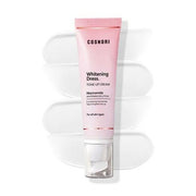 ProtoClinical k-beauty COSNORI Whitening Dress Cream 50ml in a single upright white tube centered on a white background