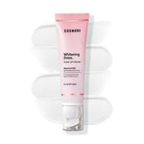 ProtoClinical k-beauty COSNORI Whitening Dress Cream 50ml in a single upright white tube centered on a white background