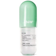 ProtoClinical k-beauty RNW DER. CLEAR Gentle Lip & Eye Makeup Remover 120ml single upright pale green-gray remover bottle centered on a white studio background