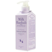 ProtoClinical k-beauty BIOKLASSE Milk Baobab Baby Moisture Lotion 500ml single baby lotion package in a square packshot on a plain background