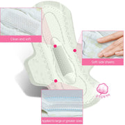 ProtoClinical k-beauty [Sofy Body Fit] Guierang Sanitary Pad (Large 29cm) 18 Pads square sanitary pad detail graphic with green packaging panels and a pad-shaped layout
