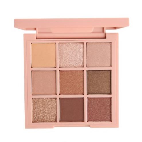 3CE Multi Eye Color Palette 8.1g #OVERTAKE by ProtoClinical shown in a square eyeshadow palette detail image on a plain background for a k-beauty makeup routine.