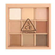 3CE Multi Eye Color Palette 8.1g #SMOOTHER by ProtoClinical shown in a branded eyeshadow palette product visual on a clean white background for a k-beauty makeup routine.