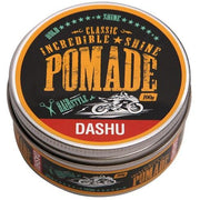 ProtoClinical k-beauty DASHU Classic Incredible Shine Pomade 100g single round brown pomade jar centered on a light aqua and beige background.