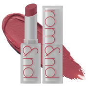 ProtoClinical k-beauty rom&nd Zero Matte Lipstick 3g #01 Dusty Pink single lipstick tube with a dusty pink cap and silver base standing upright on a white background