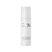 ProtoClinical k-beauty Anua HEARTLEAF 70% DAILY RELIEF LOTION 200ml single upright lotion bottle centered on a white background with soft peach side shading