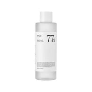 ProtoClinical k-beauty Anua HEARTLEAF 77% SOOTHING TONER 250ml single upright toner bottle centered on a white background with soft peach side shading