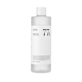 Anua HEARTLEAF 77% SOOTHING TONER 500ml by ProtoClinical shown in a product-focused toner packshot with the bottle on a clean light background, highlighting a calming k-beauty skincare routine.