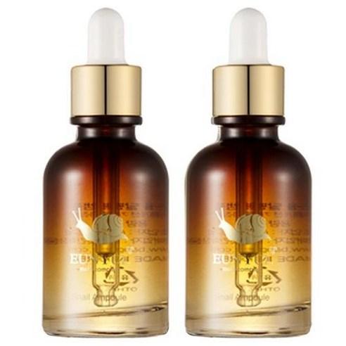 EUNYUL Snail Ampoule Set (30ml x 2ea) by ProtoClinical shown as two amber ampoule bottles on a light background for a k-beauty skincare routine.