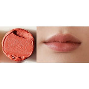 ProtoClinical k-beauty melixir Vegan Lip Butter 3.9g #02 Nude Crumble horizontal nude-brown lip color swatch centered on a pale blue and white background