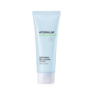 ProtoClinical k-beauty ATOPALM Soothing Gel Lotion 120ml single pale blue lotion package centered on a clean white background.